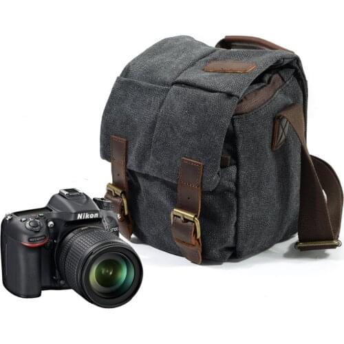 Weysfor Vintage Canvas DSLR Camera Bag Shoulder Bag Camera Case For Canon Nikon Sony Lens Pouch Bag Waterproof Photography Bags