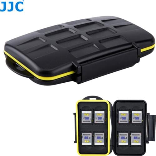 JJC Storage 8 x SD Cards Camera Memory Card Case Compact Tough Water-Resistant Box