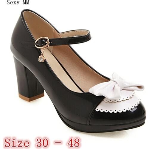 Women High Heel Shoes Platform Pumps Woman High Heels Shoes Kitten Heels Small Plus Size 30 31 32 33- 40 41 42 43 44 45 46 47 48