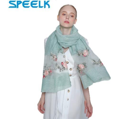 2019 Luxury brand new silk scarves women fashion Scarf Femme Flower Shawls and Wraps Summer Beach Stole Bandana Female Foulard