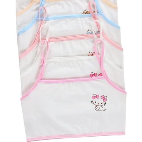 Young Girls Vest Cotton ​Sport Tops Tanks Training Kids Bra Student Teen Single layer Underwear Bras Children for 8-18 Years Old