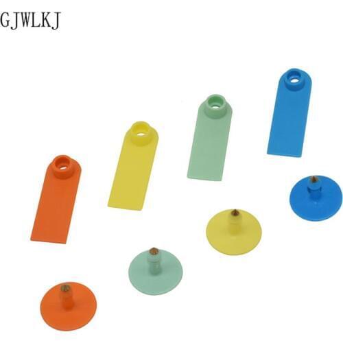 100 Sets Livestock Ear Tags No Word Ear Signage Animal Identification Card Sheep Goat Pig Cattle Ear Tags Farm Equipment