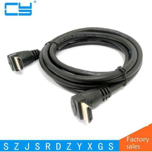 30cm/60cm/180cm HDMI 2.0 4K 3D Dual 90 Degree Down Angled HDMI Male to Down Angled HDMI Male HDTV Cable for DVD PS3 PC