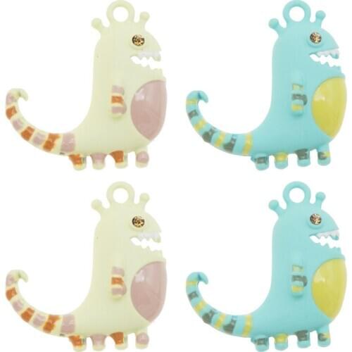 4pcs/lot Enamel Metal Cartoon Zinc alloy Charms Pendant Jewelry DIY Necklace 29*27mm Cute Necklace Accessories Handmade Crafts