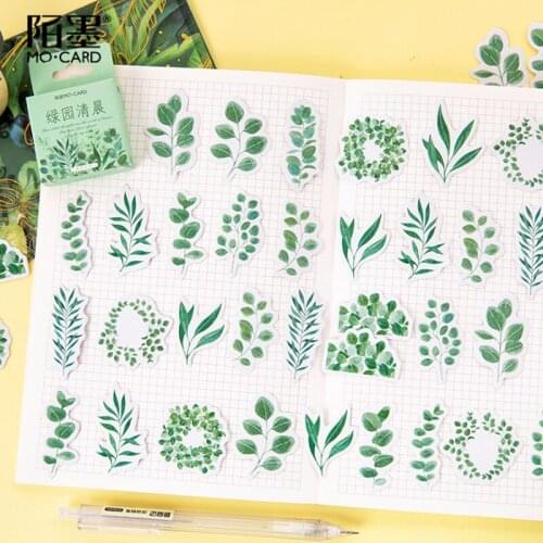 20packs/lot Lovely Green Garden morning Label Stickers Decorative Stationery Stickers Scrapbooking Diy Diary Album Stick Label