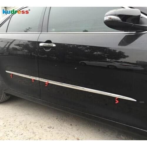 Side Door Body Trim For Toyota Camry 2015 Chrome Door Decoration Strip Molding Stream Panel Bumper Hoods Car Styling Accessories