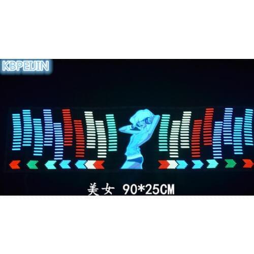 Car styling neon light car LED music Rhythm sticker for Chevrolet cruze aveo captiva trax epica spark accessories 90*25cm