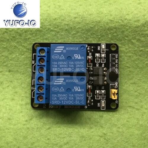 Free Ship 1PCS 2-Channel Relay Module with Optocoupler Protection Board MCU Development Board DC12V