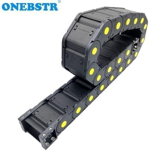 1 Meter 25x75mm Closed Type Chain Cable Wire Carrier Drag Plastic Transmission Towline For CNC Engraving Machine Free Shipping