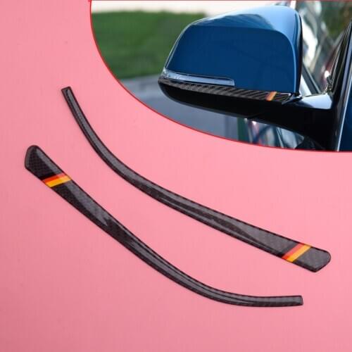 CITALL 2pcs Side Mirror Trim Decoration Strip fit for BMW F30 F31 F34 F32 F33 F36 3 4 Series