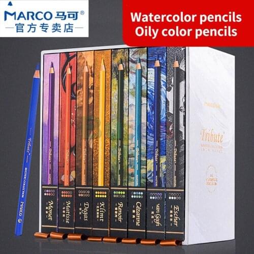 Marco Renoir Master Hand-painted 60-color Watercolor Pencils, Classic Professional-grade 80-color Oily Colored Pencil Collection