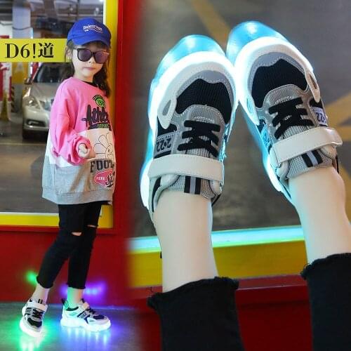 New Fashion Childrens Shoes LED Glowing Sneakers with USB Charging Kids Boys Girls Shoes Kids Shoes for Girl Baby Boy Shoes