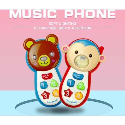 Kid Cute Mobile Phone Cellphone Educational Learning Toy Electronic Musical Flashing Sound Smart Phone Best Gift for Baby Infant