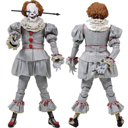 Anime Movie Neca Stephen Kings IT Pennywise Horror Joker Clown PVC Action Figure Toys Dolls for Halloween