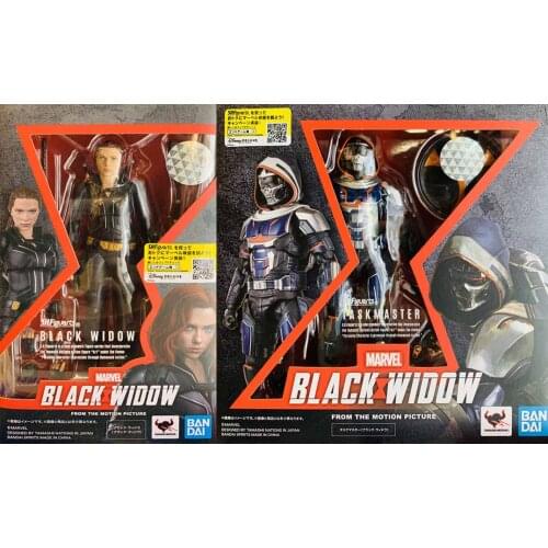 Bandai Genuine Marvel Black Widow Taskmaster Joints Movable Action Figure Model Toys