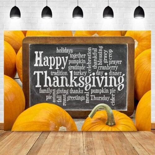 Thanksgiving Autumn Backdrop Fall Pumpkin Child Portrait Photography Background for Photo Studio