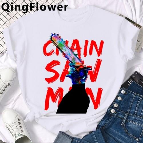 Anime Chainsaw Man summer top top tees men aesthetic print 2021 top tees summer top harajuku aesthetic