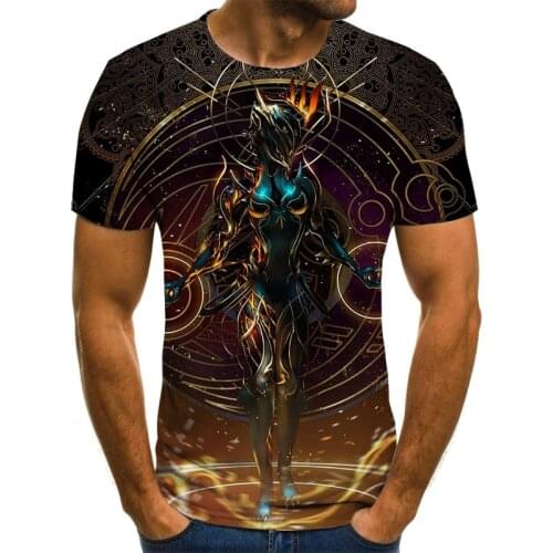 Anime Mens T-Shirts Game Pattern Boys Clothing 3D Fashion Harajuku Tops Summer Casual O-Neck Short Sleeve 3D Shirts Streetwear