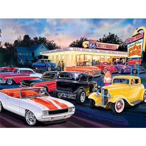 GATYZTORY Paint By Numbers For Adults Children DIY HandPainted Oil Painting road car Picture Paint Home Decoration Custom Photo