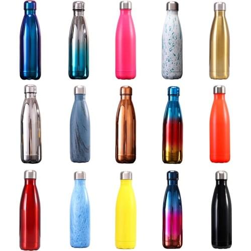500ml Double-Wall Insulated Vacuum Water Bottle 304 Stainless Steel Beer Tea Coffee Thermos Bottle BPA Free For Sport Gym