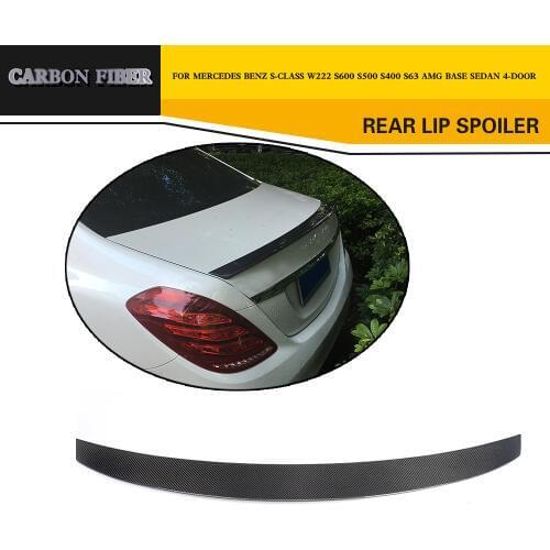 Carbon Rear Trunk Spoiler Lip Wing for Mercedes-Benz S Class W222 Sedan 4-Door 2014-2017 Spoilers Auto Accessories