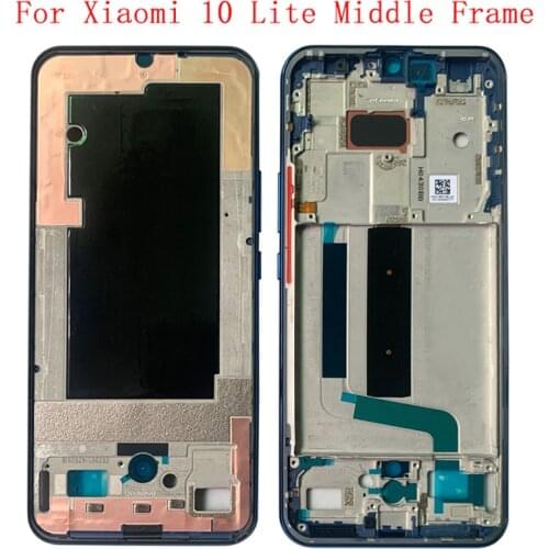 Housing Middle Frame LCD Bezel Plate Panel Chassis For Xiaomi Mi 10 Lite Phone Metal Middle Frame