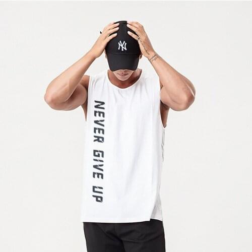 Summer Mens Vest Sports Running Fitness Leisure Basketball Training Jacket Sleeveless Loose Version Of Sweat Absorption Fashion