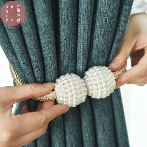 1x Pearl Magnetic Curtain Clip Curtain Holders Tieback Buckle Clips Hanging Ball Buckle Tie Back Curtain Accessories Home Decor