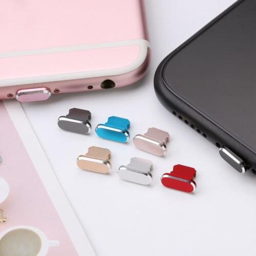 Metal Anti Dust Charger Dock Plug Stopper Cap Cover for iPhone 12 11 X XR Max 8 7 6S Plus Cell Phone Accessories