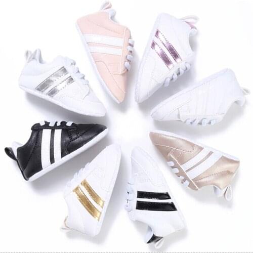 PU Leather First Walkers Soft Bottom Toddler Newborn Baby Sneakers Sports Baby Shoes Boys Footwear