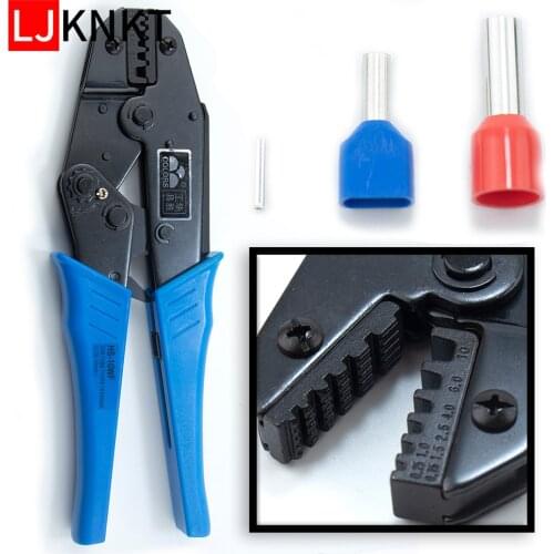 Crimping range 0.25-10mm crimp tube Wire Connector Terminals pliers Electrical crimper cable ferrules sleeve cimping tool