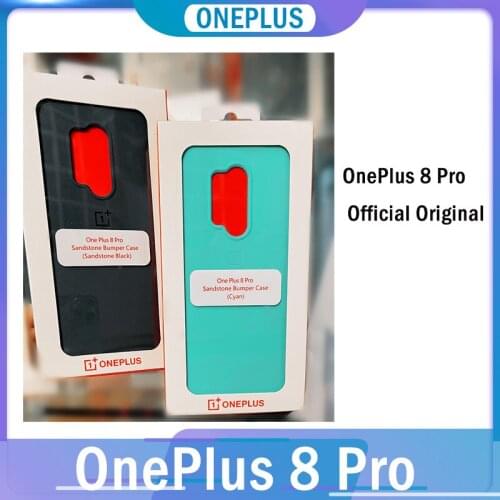 Official OnePlus 8 Pro 5G Phone Case Hard PC Silicone Case Full Back Protective Original IN2010 Carbon Oneplus 8 Pro Smartphone