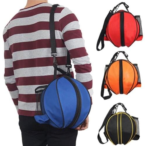 Portable sports ball shoulder bag basketball football volleyball storage backpack training single shoulder bag
