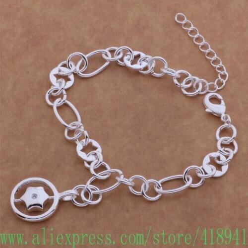 Silver Plated bracelet, Silver Plated fashion jewelry Hanging a star brand /eacamrja bbeajsla AH105