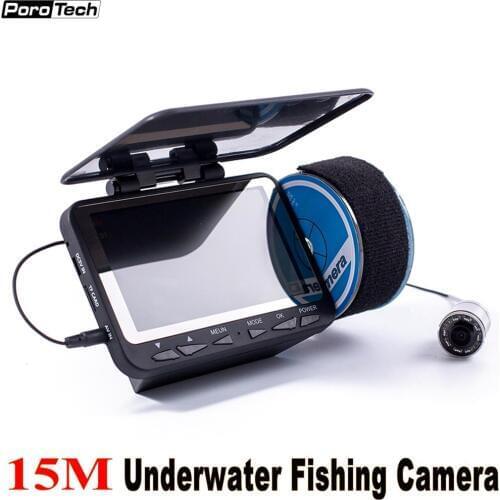 WF06 15m Professional Fish Finder Underwater Fishing Camera 4.3 Inch LCD Minitor Video Visual Camera Underwater Ice Fishing DVR