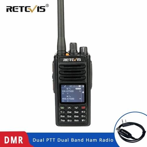 RETEVIS RT52 DMR Radio Digital Walkie Talkie Dual PTT Dual Band DMR VHF UHF GPS Two Way Radio Encrypted Ham Amateur Radio +Cable