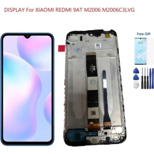 Lcd Screen Frame For Xiaomi Redmi 9AT Lcd Frame M2006 M2006C3LVG LCD SCREEN FRAME SCHERMO VETRO For Redmi 9at Display With Frame