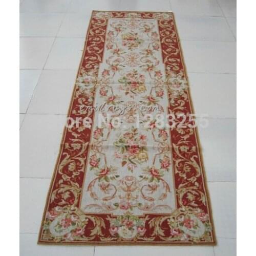 Hand-woven Wool Carpet With Needle Point Design Antique Chinese Hand-made Wool Sofa Blanket Art Carpet Natural Sheep Wool