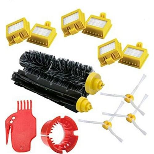Bristle & Flexible Beater Brush & Hepa Filter & Side Brush & Clean Tool kit for iRobot Roomba 700 Series 770 780 790