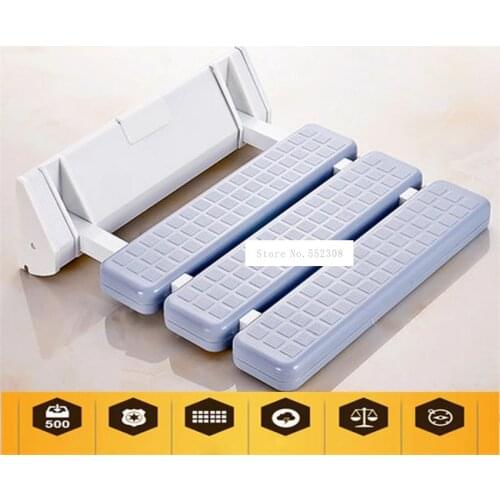 Wall Mounted Shower Seat High-quality Aluminum Alloy Non-slip Bathroom Bath Shower Folding Seat Shower Wall Chair Bathroom Stool