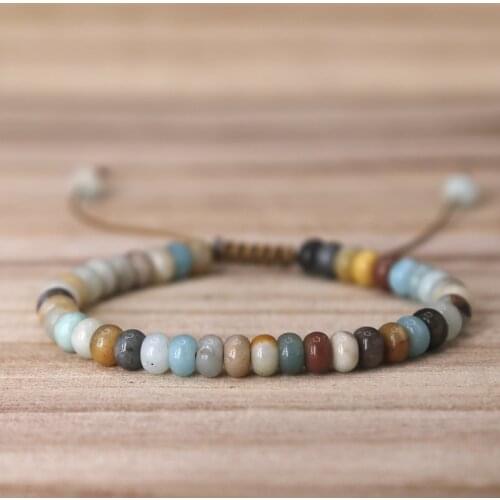 Lovely 4*6mm Abacus Beads Amazonite Stone Bead Bracelet For Women Girls Lucky Friendship Bracelet Lovers Couples Creative Gifts
