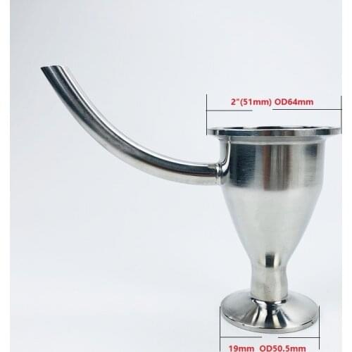 Free Shipping Tri-clamp Adapter For Parrot 2"(51mm)OD64 x 3/4"(19mm)OD50.5 .Material Stainless Steel304