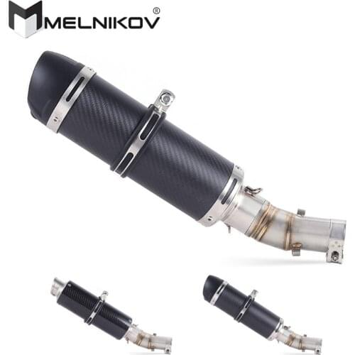 ER 6N 6F Motorcycle Exhaust Muffler Middle Link Pipe Slip On For Kawasaki ER6N ER6F NINJA650R Exhaust 2009 - 2016