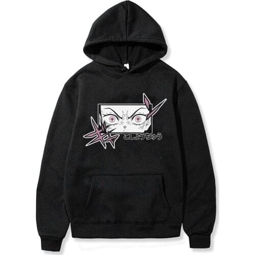 SUNOWE Demon Slayer Hoodie Graphic Anime Nezuko Hoodie Sweatshirt Women Korean Kpop Street Style Sweatshirt girl Streetwear