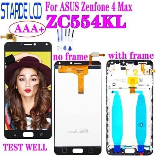 STARDE LCD for Asus Zenfone 4 Max ZC554KL X001D LCD Display Touch Screen Digitizer Assembly with Frame and Free Tools Included