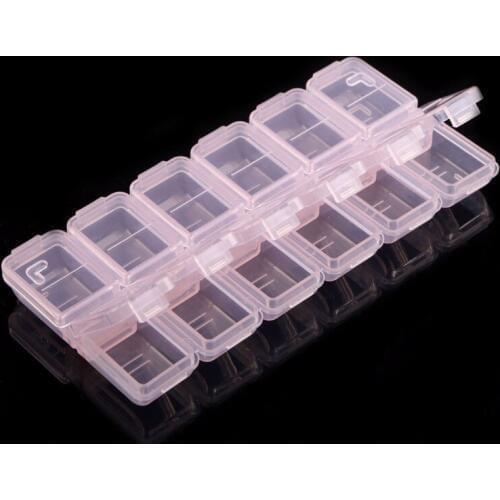 1Pcs Nail Art Storage Case Rhinestones Gems Accessories Clear Plastic Empty Container For Rhinestones beads Organizer Box