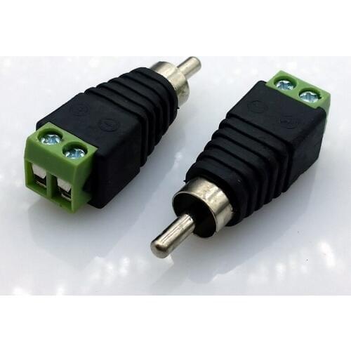 10pcs Solderless RCA Plug Connector DIY Screw Lock Cable Adapter for audio or video