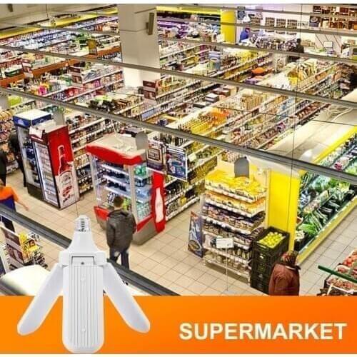 2020 hot sale Folding LED Garage Light Bulb Fan Shape Indoor Ceiling Home Shop Workshop Lamp Super Bright Industrial Lighting