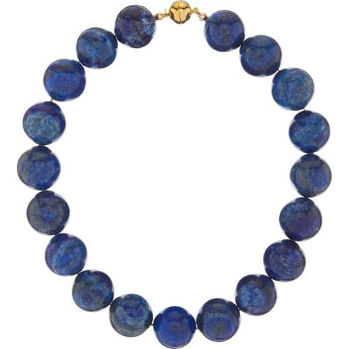 2020 blue SOPHIE BUHAI Perriand natural stone lapis-lazuli beads 18k gold-vemeil choker Magnetic clasp women statement jewelry