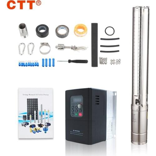 3hp solar system water pump for irrigation solar deep water pump 150m farm solar water pump